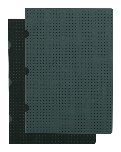 Paper-Oh Cahier Circulo Black on Grey / Grey on Black A5 Softback Notebook – Lined – product view