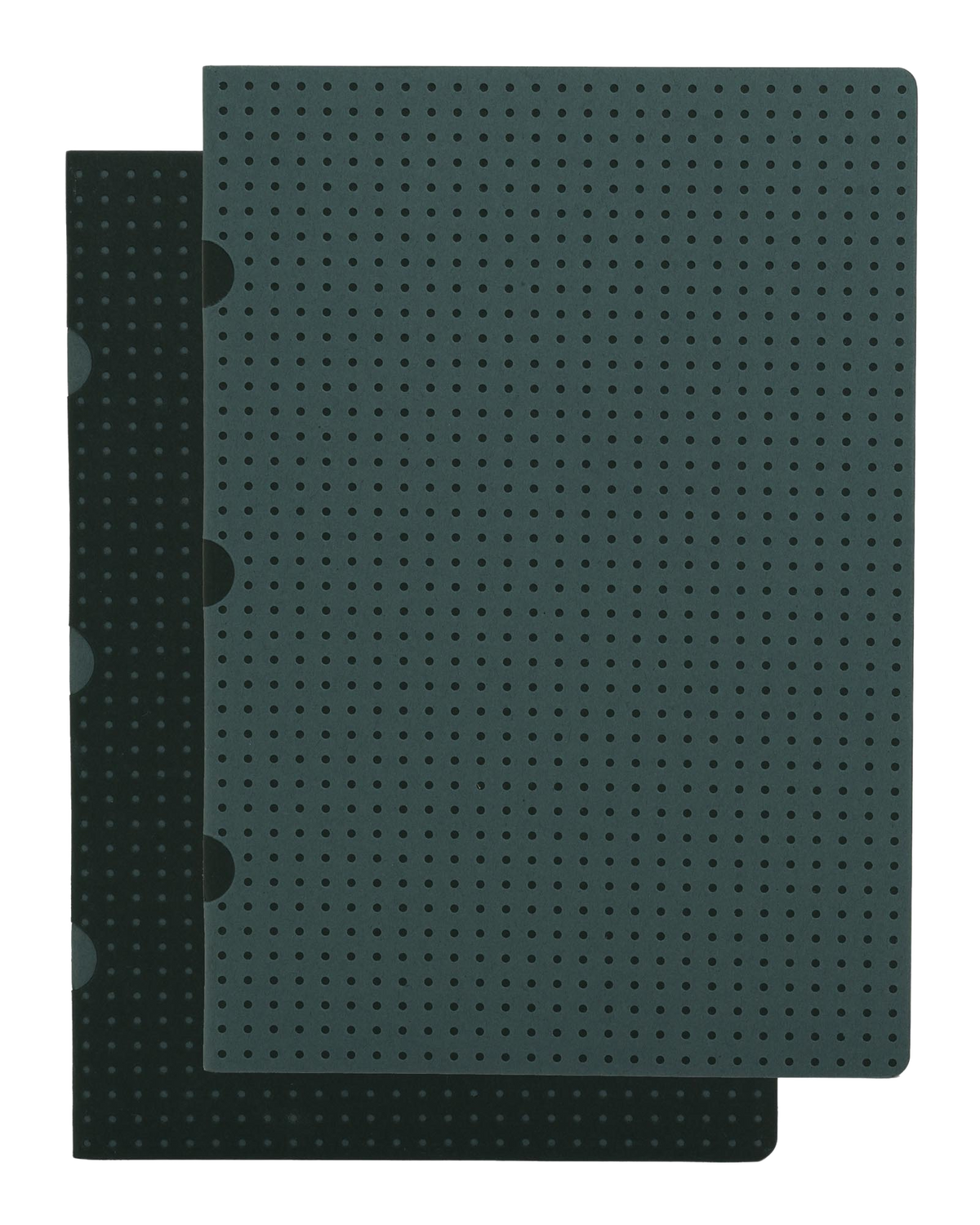 Paper-Oh Cahier Circulo Black on Grey / Grey on Black A5 Softback Notebook – Lined – front cover