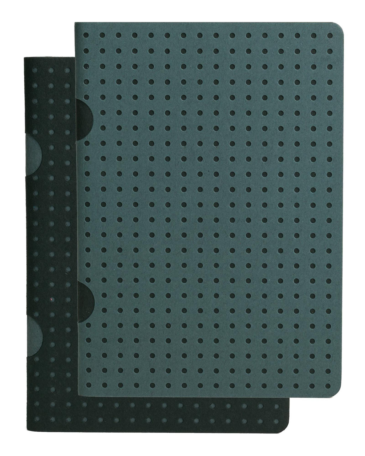 Paper-Oh Cahier Circulo Black on Grey / Grey on Black B7 Softback Notebook – Lined – front cover