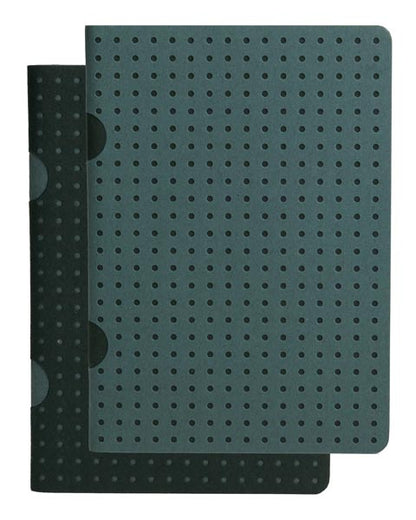 Paper-Oh Cahier Circulo Black on Grey / Grey on Black B7 Softback Notebook – Plain – product view