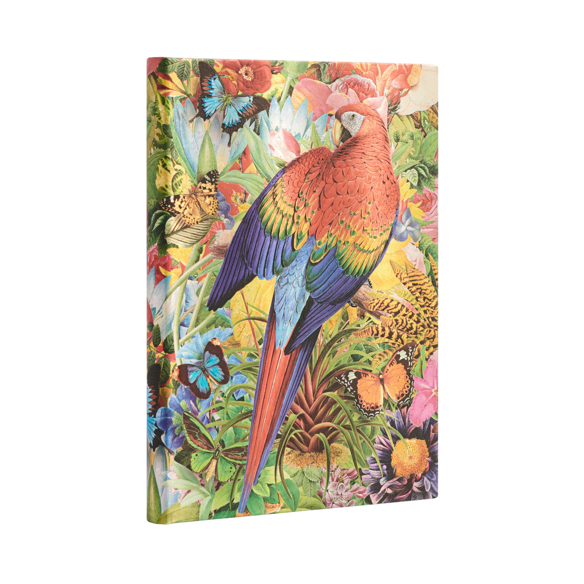 Paperblanks Tropical Garden Midi Hardback Journal – Plain, 144 Pages – angled view