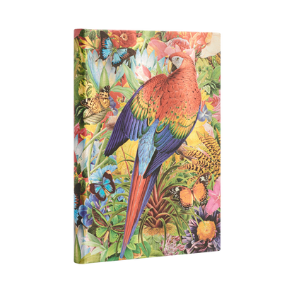 Paperblanks Tropical Garden Midi Hardback Journal – Plain, 144 Pages – angled view