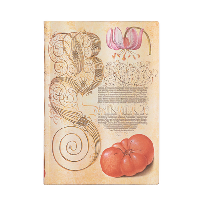 Paperblanks Lily & Tomato Midi Softback Flexi Journal – Lined, 176 Pages – front cover