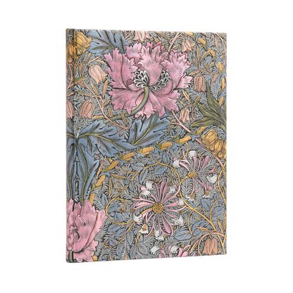 Paperblanks Morris Pink Honeysuckle Ultra Hardback Journal – Plain, 144 Pages – angled view