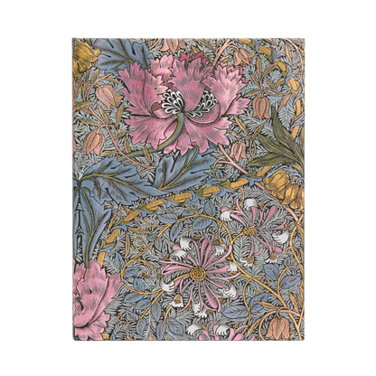 Paperblanks Morris Pink Honeysuckle Ultra Hardback Journal – Plain, 144 Pages – front cover