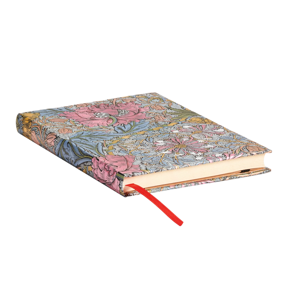 Paperblanks Morris Pink Honeysuckle Midi Hardback Journal – Plain, 144 Pages – page edge