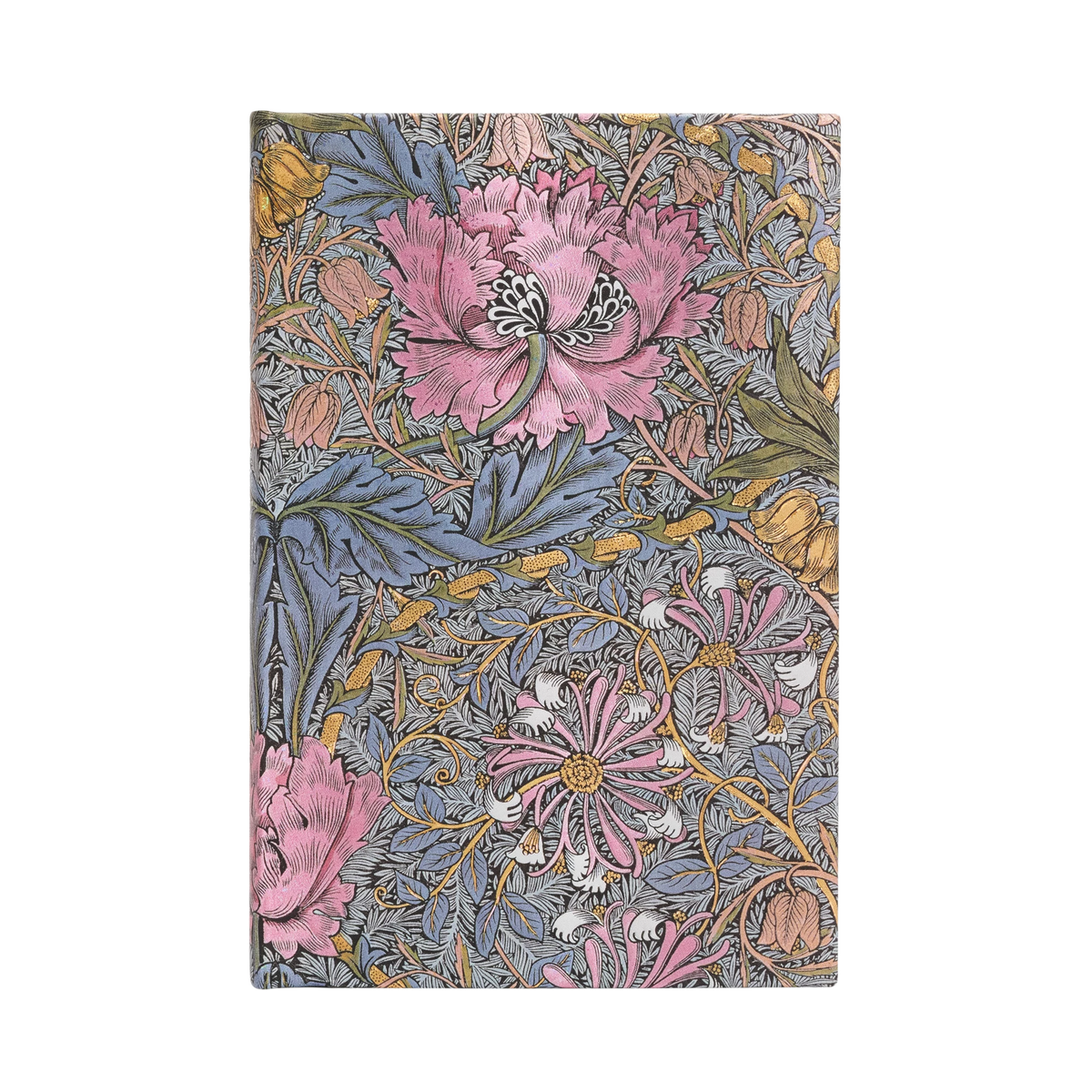 Paperblanks Morris Pink Honeysuckle Mini Hardback Journal – Lined, 176 Pages – front cover