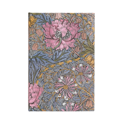 Paperblanks Morris Pink Honeysuckle Mini Hardback Journal – Lined, 176 Pages – front cover