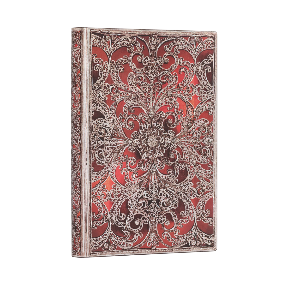 Paperblanks Garnet Midi Softback Flexi Journal – Plain, 176 Pages – angled view