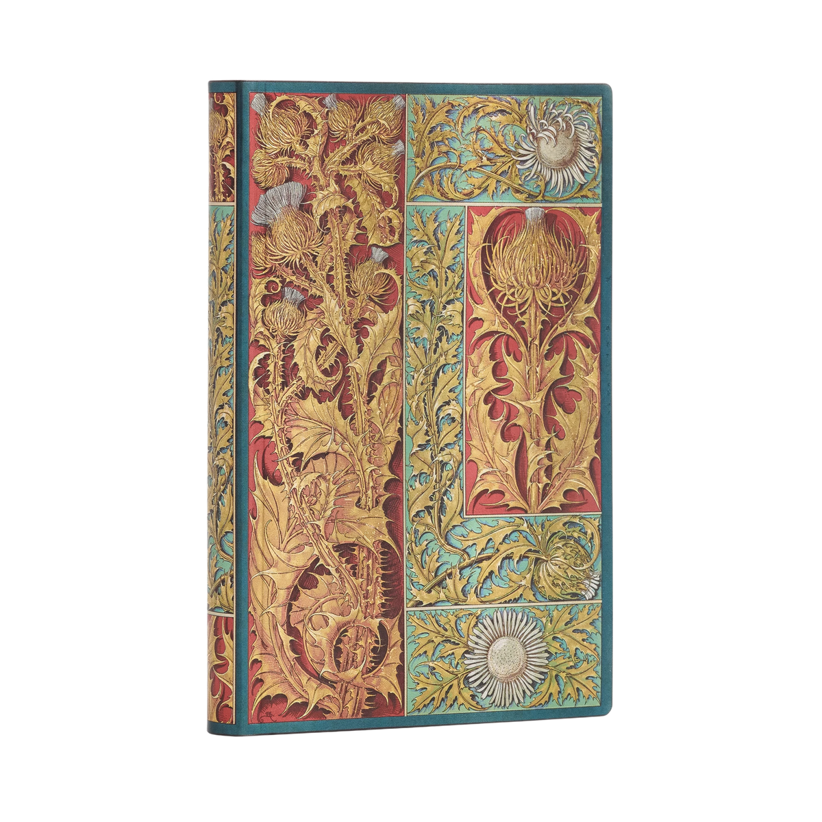 Paperblanks Wild Thistle Mini Softback Flexi Journal – Lined, 208 Pages – angled view