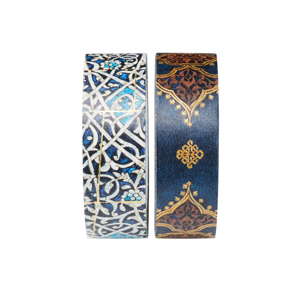 Paperblanks Granada Turquoise/Safavid Indigo Washi Tape – Pack of 2 – angled view