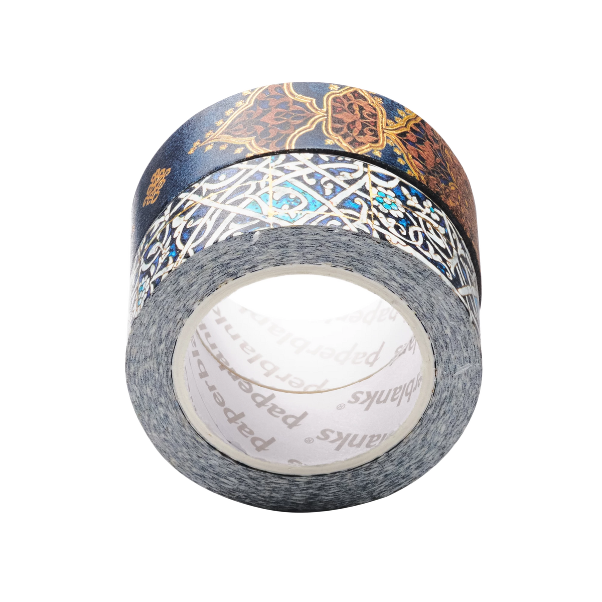 Paperblanks Granada Turquoise/Safavid Indigo Washi Tape – Pack of 2 – back view