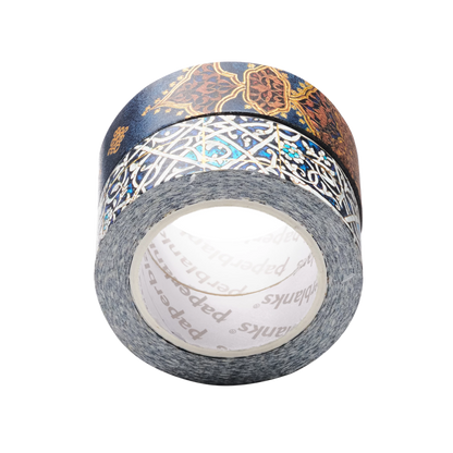 Paperblanks Granada Turquoise/Safavid Indigo Washi Tape – Pack of 2 – back view