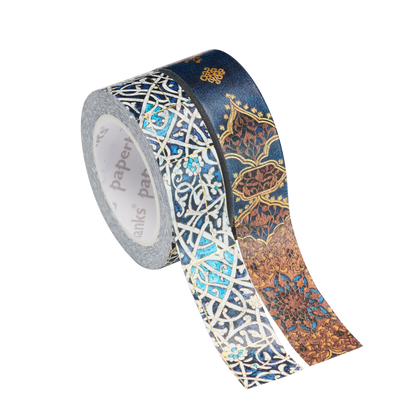 Paperblanks Granada Turquoise/Safavid Indigo Washi Tape – Pack of 2 – front view