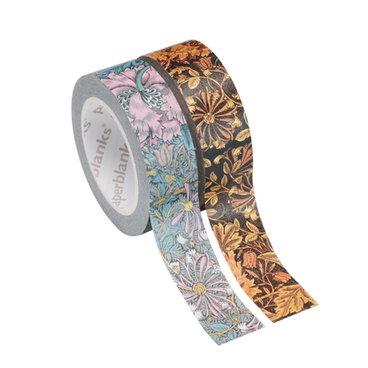 Paperblanks Morris Honeysuckle/Morris Pink Honeysuckle Washi Tape – Pack of 2 – front view
