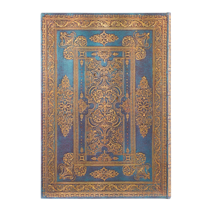 Paperblanks Blue Luxe Grande Hardback Journal – Plain, 128 Pages – back cover