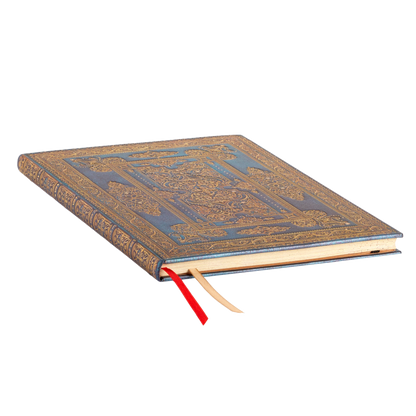 Paperblanks Blue Luxe Grande Hardback Journal – Plain, 128 Pages – page edge