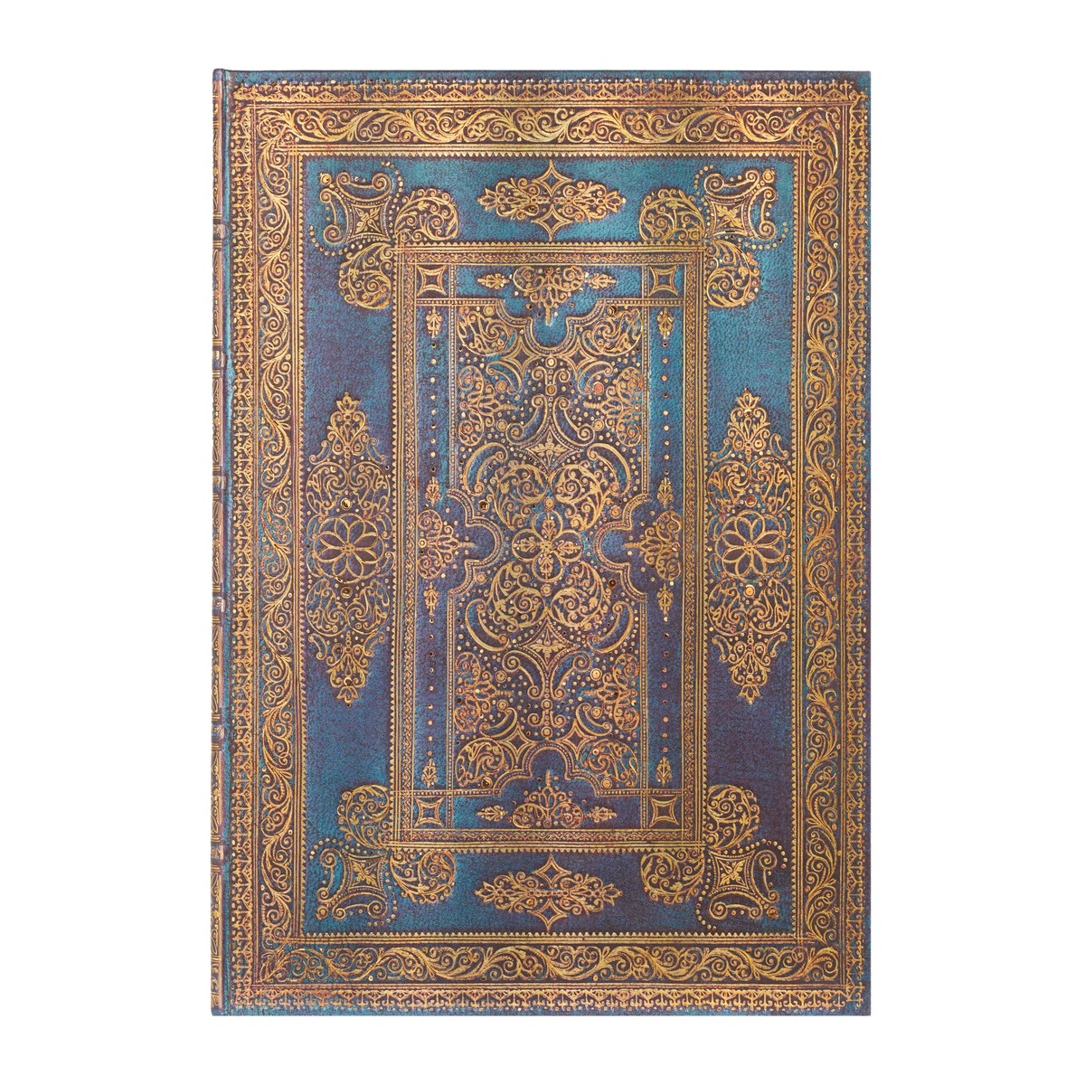 Paperblanks Blue Luxe Grande Hardback Journal – Plain, 128 Pages – front cover