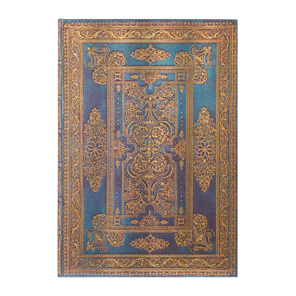 Paperblanks Blue Luxe Grande Hardback Journal – Plain, 128 Pages – front cover