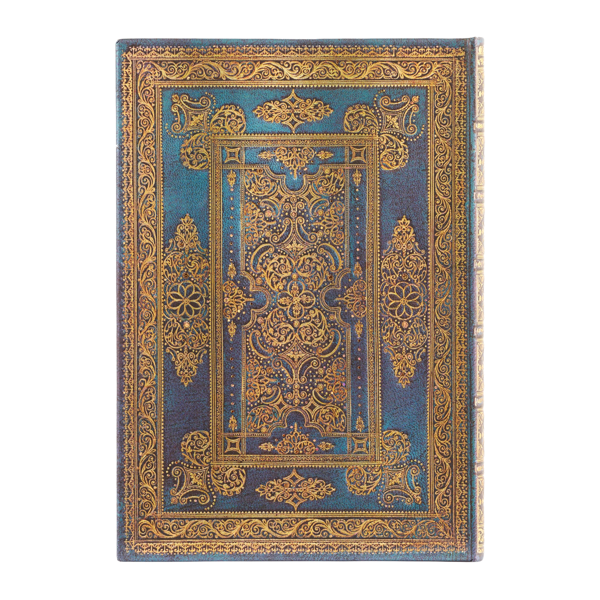 Paperblanks Blue Luxe Midi Hardback Journal – Plain, 144 Pages – back cover