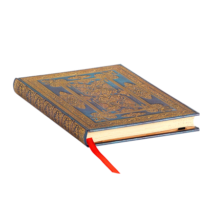 Paperblanks Blue Luxe Midi Hardback Journal – Plain, 144 Pages – page edge