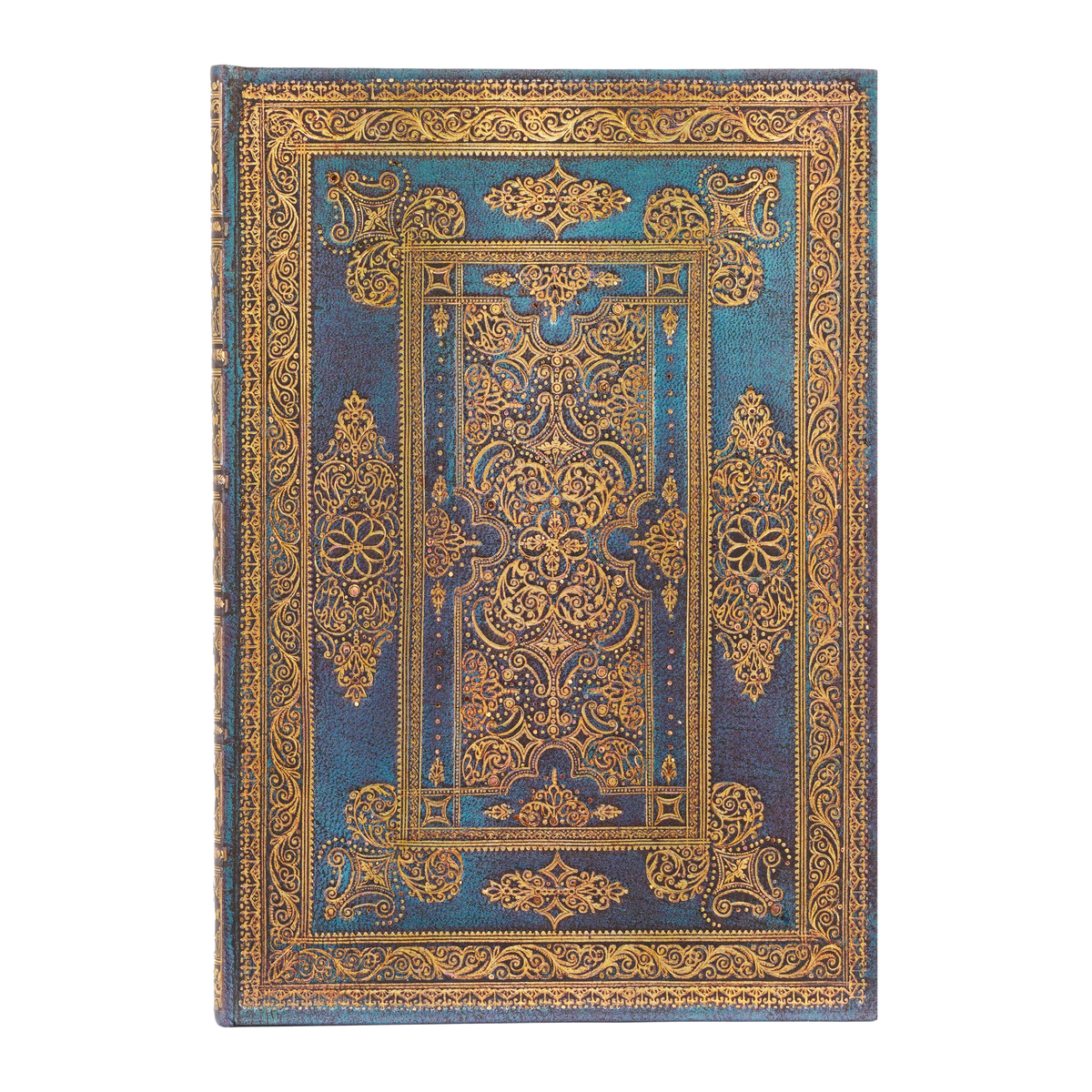 Paperblanks Blue Luxe Midi Hardback Journal – Plain, 144 Pages – front cover