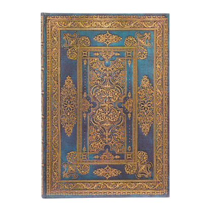 Paperblanks Blue Luxe Midi Hardback Journal – Plain, 144 Pages – front cover