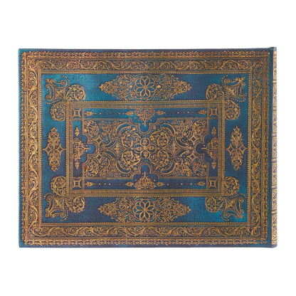 Paperblanks Blue Luxe Hardback Guest Book – Plain, 144 Pages – back cover
