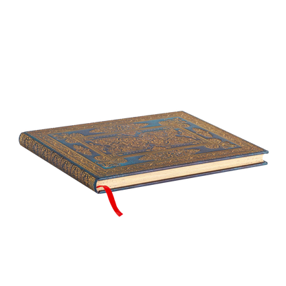 Paperblanks Blue Luxe Hardback Guest Book – Plain, 144 Pages – page edge