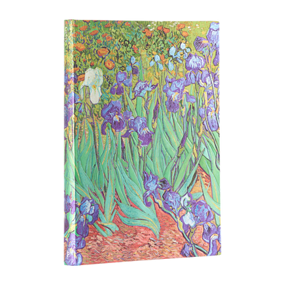Paperblanks Van Gogh’s Irises Grande Hardback Sketchbook – 112 Pages – angled view