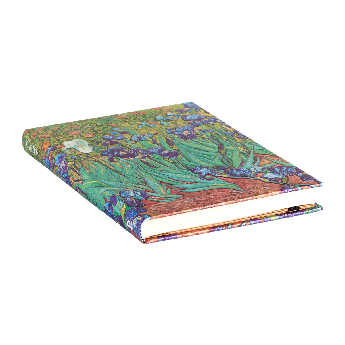 Paperblanks Van Gogh’s Irises Midi Hardback Address Book – 144 Pages – page edge