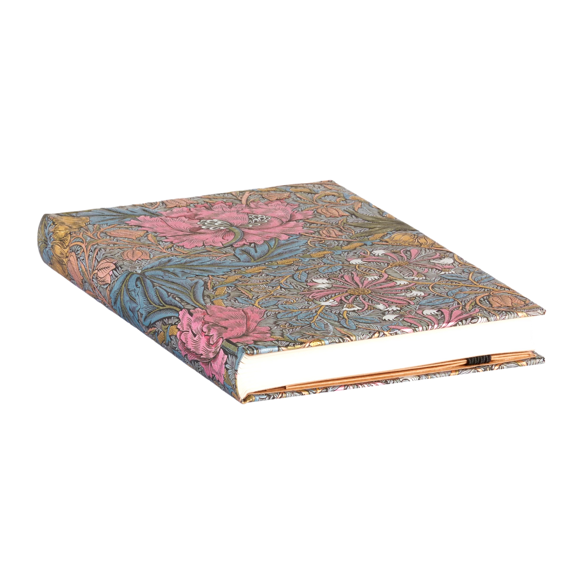 Paperblanks Morris Pink Honeysuckle Mini Hardback Address Book – 128 Pages – page edge