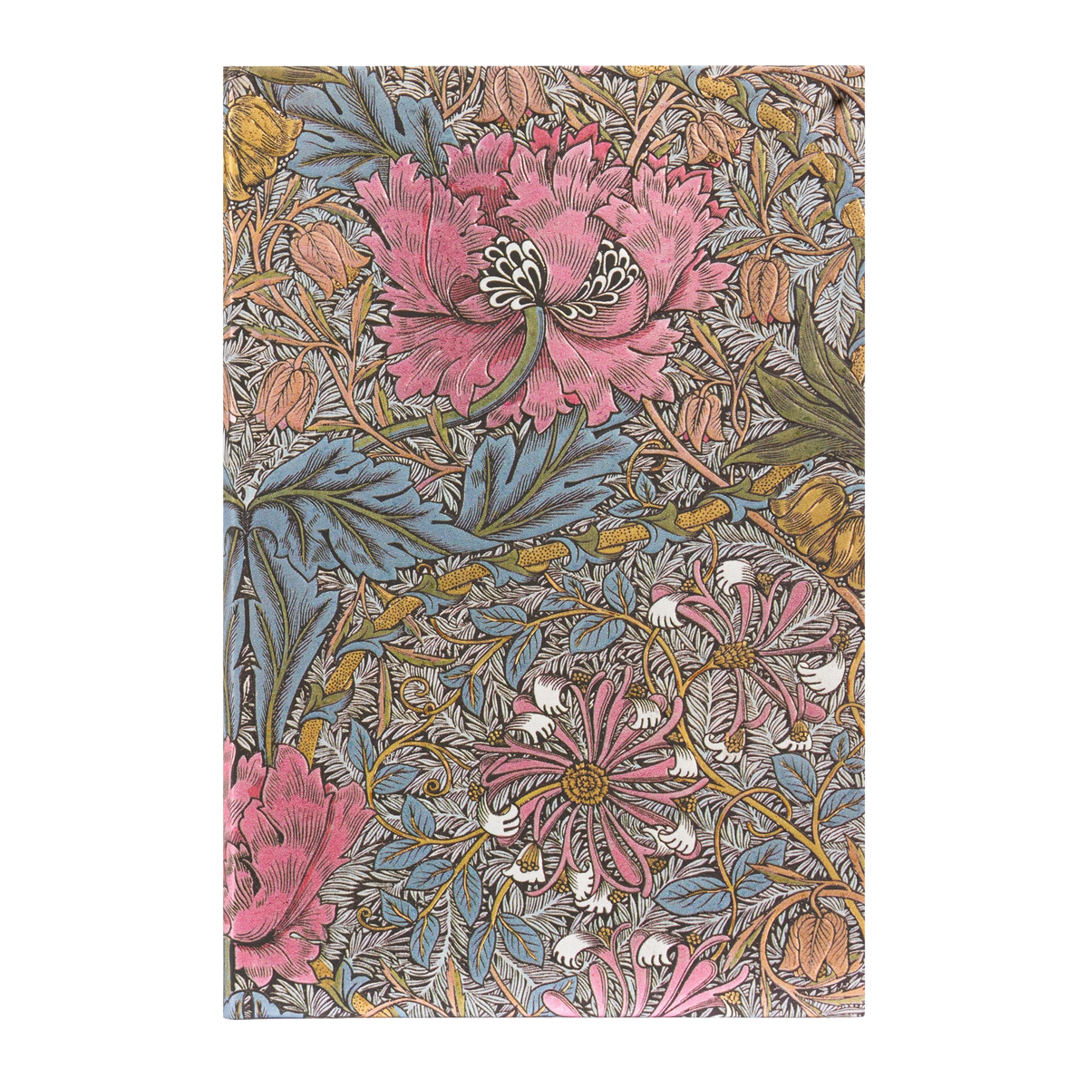 Paperblanks Morris Pink Honeysuckle Mini Hardback Address Book – 128 Pages – front cover