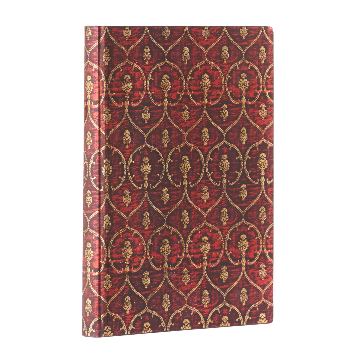 Paperblanks Red Velvet Midi Softback Flexi Journal – Lined, 176 Pages – angled view