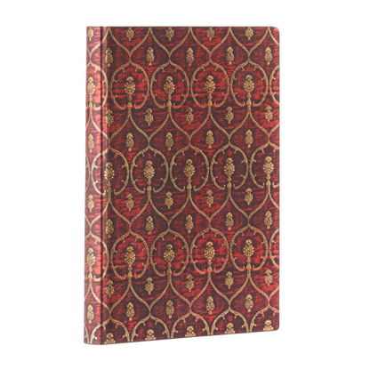 Paperblanks Red Velvet Midi Softback Flexi Journal – Lined, 176 Pages – angled view