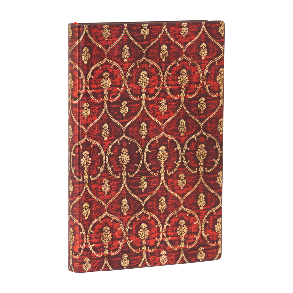 Paperblanks Red Velvet Mini Softback Flexi Journal – Lined, 208 Pages – angled view