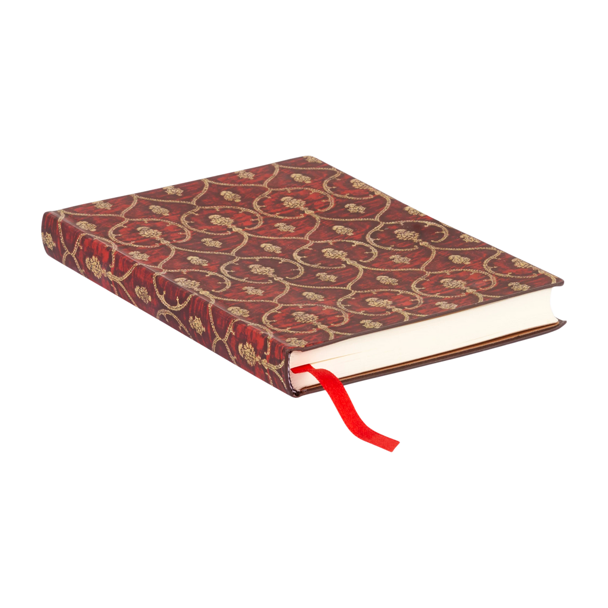 Paperblanks Red Velvet Mini Softback Flexi Journal – Lined, 208 Pages – page edge