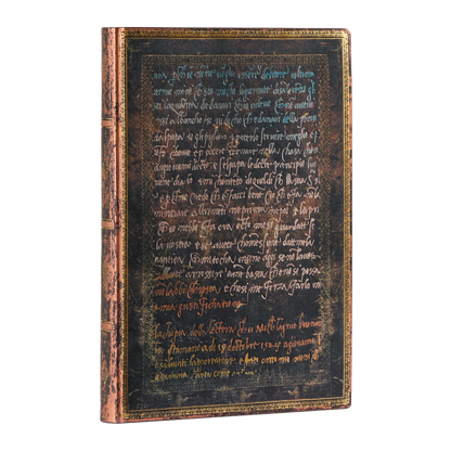 Paperblanks Michelangelo, Handwriting Midi Softback Flexi Journal – Lined, 176 Pages – angled view