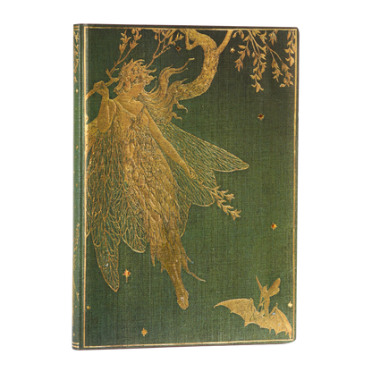 Paperblanks Olive Fairy Midi Softback Flexi Journal – Plain, 176 Pages – angled view