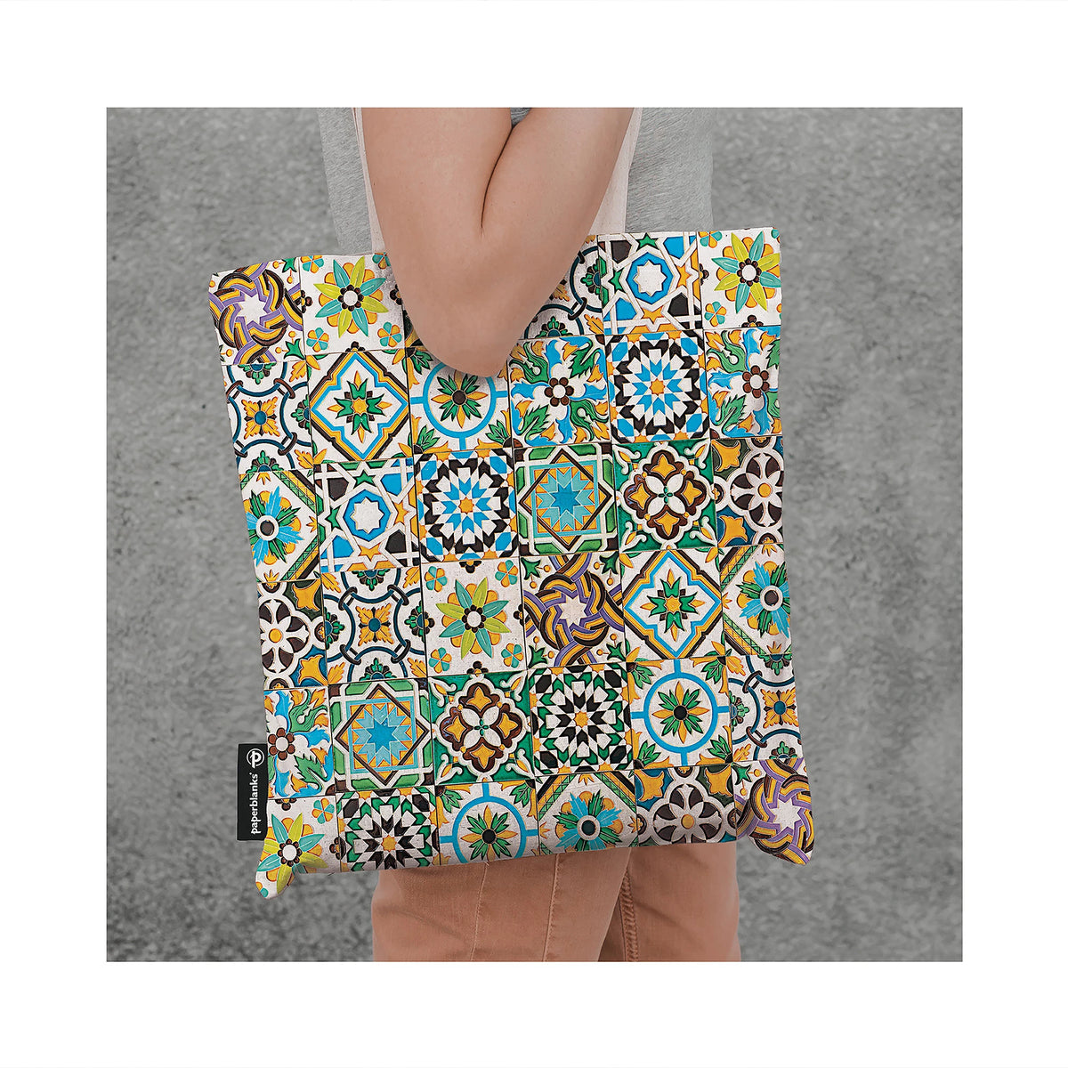 Paperblanks Porto Cotton Tote Bag – side view