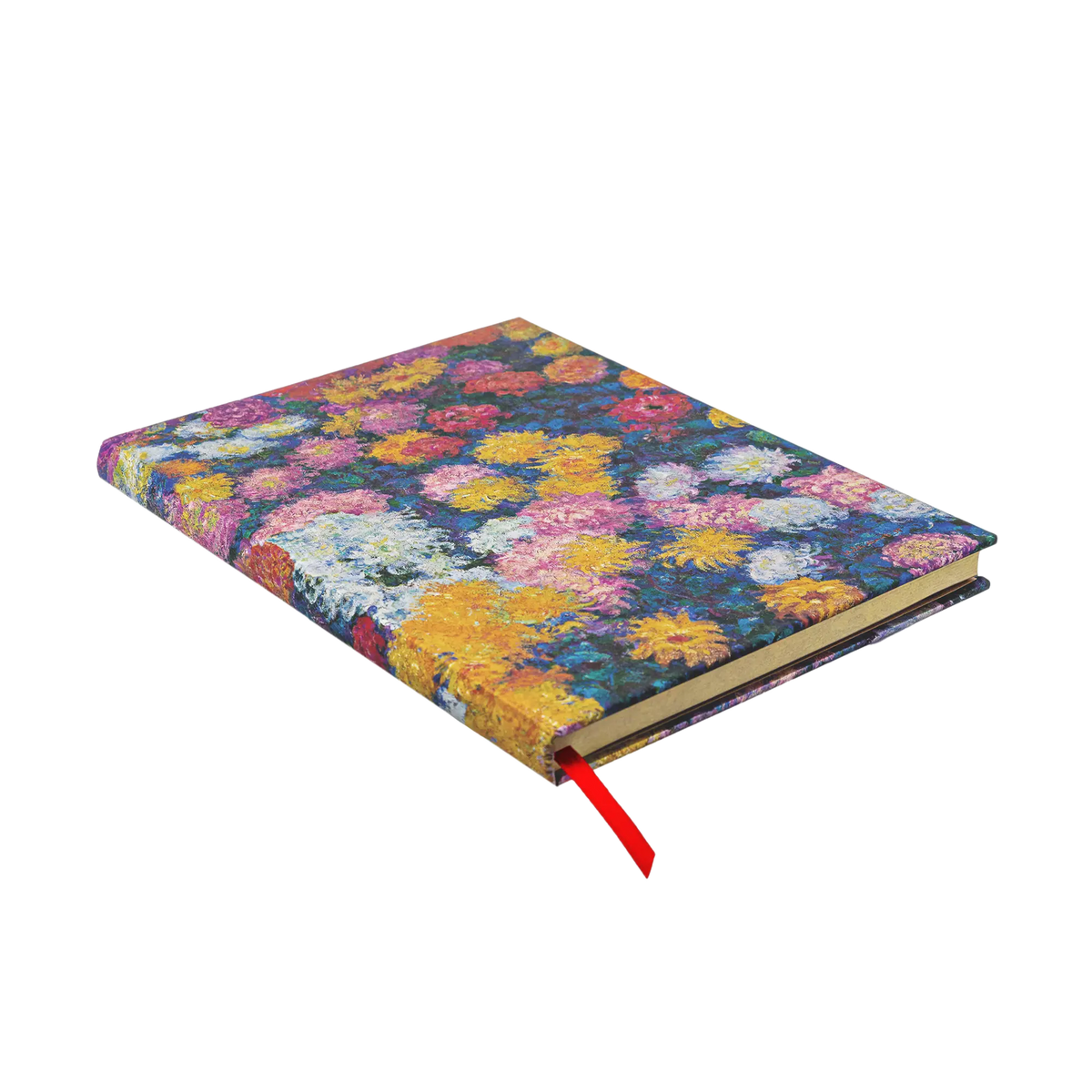 Paperblanks Monet’s Chrysanthemums Ultra Hardback Journal – Plain, 144 Pages – angled view