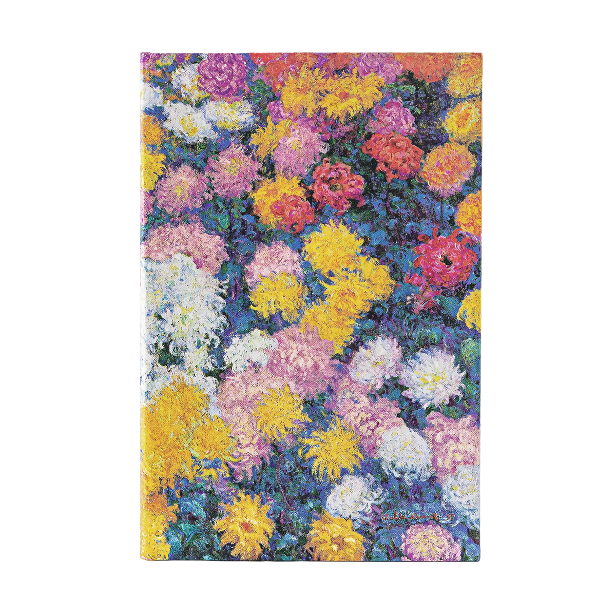 Paperblanks Monet’s Chrysanthemums Midi Hardback Journal – Plain, 144 Pages – front cover