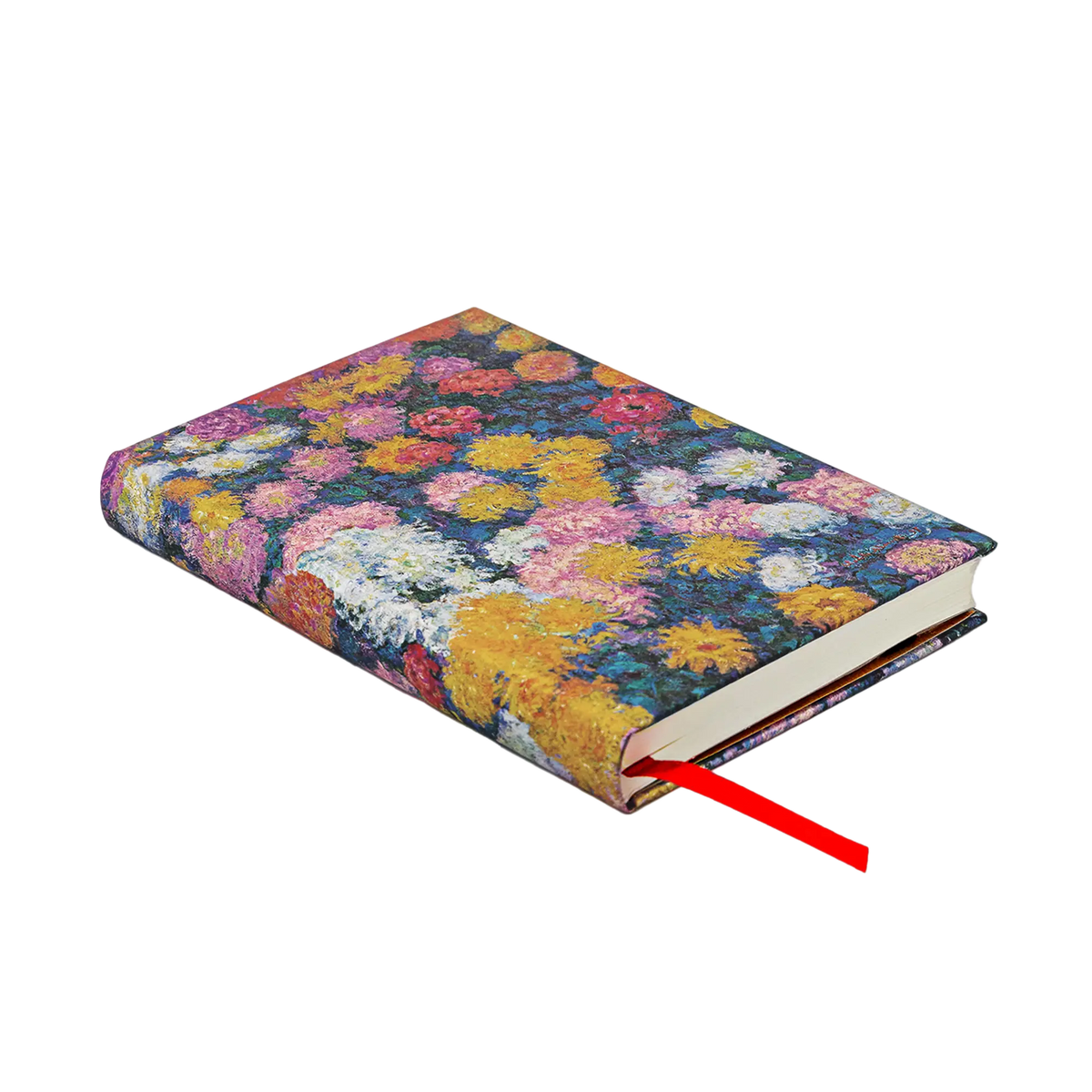 Paperblanks Monet’s Chrysanthemums Mini Hardback Journal – Lined, 176 Pages – angled view