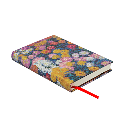 Paperblanks Monet’s Chrysanthemums Mini Hardback Journal – Lined, 176 Pages – angled view