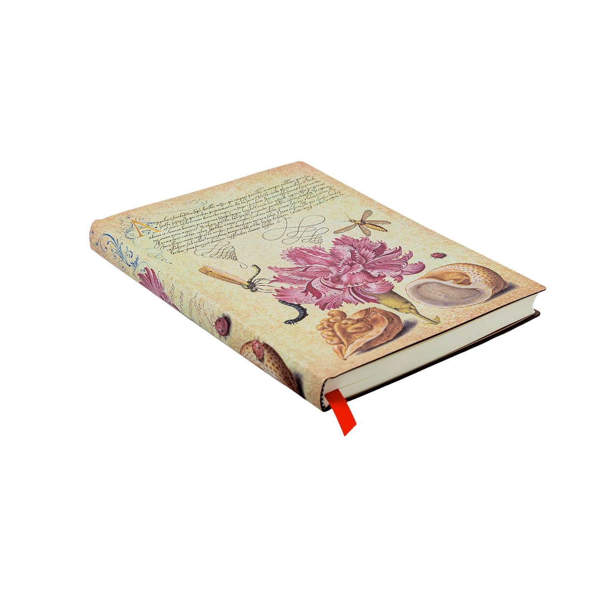 Paperblanks Pink Carnation Midi Softback Flexi Journal – Lined, 176 Pages – angled view