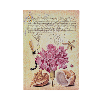 Paperblanks Pink Carnation Midi Softback Flexi Journal – Plain, 176 Pages – front cover