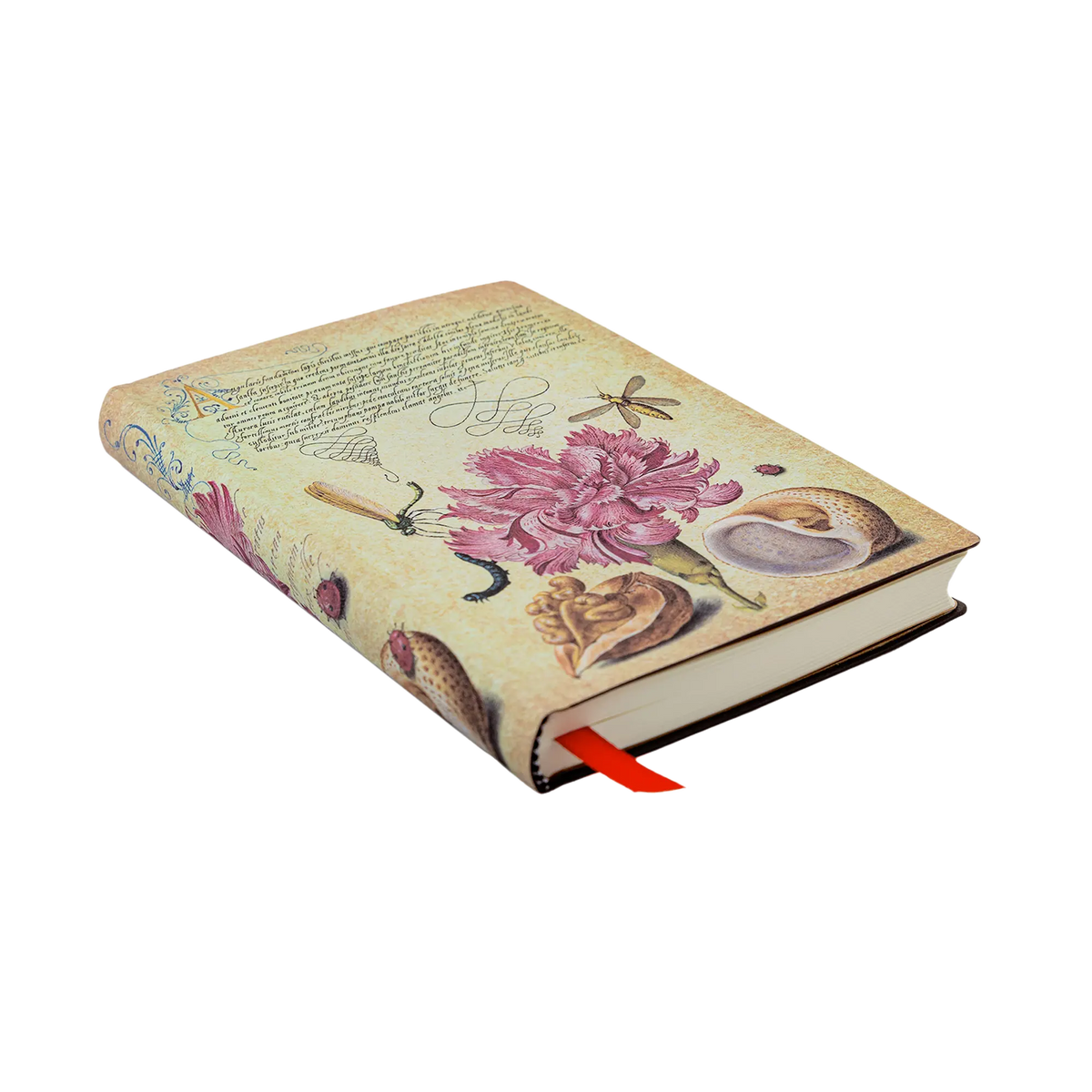 Paperblanks Pink Carnation Mini Softback Flexi Journal – Lined, 208 Pages – angled view