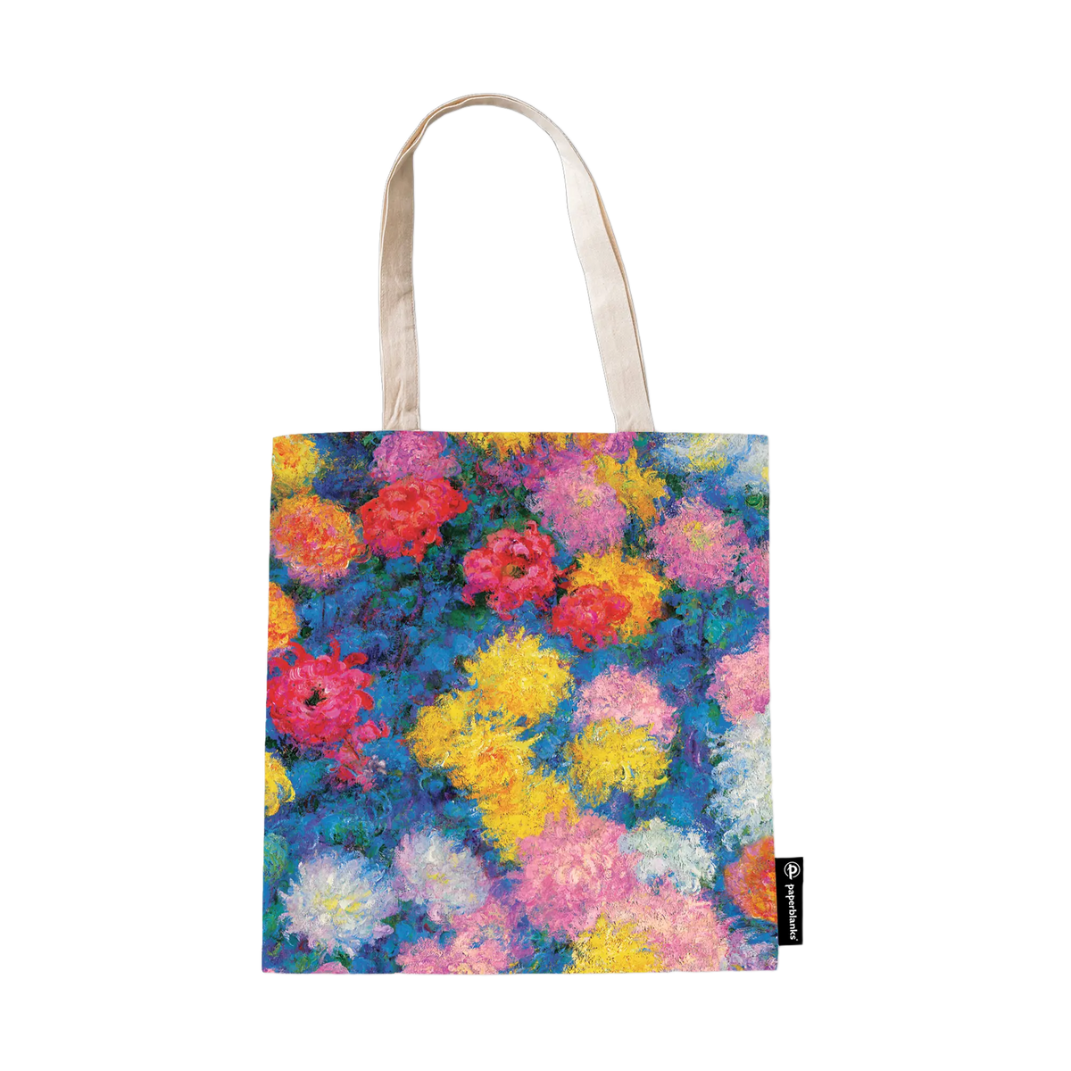 Paperblanks Monet’s Chrysanthemums Cotton Tote Bag – back view