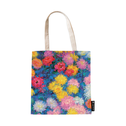 Paperblanks Monet’s Chrysanthemums Cotton Tote Bag – back view