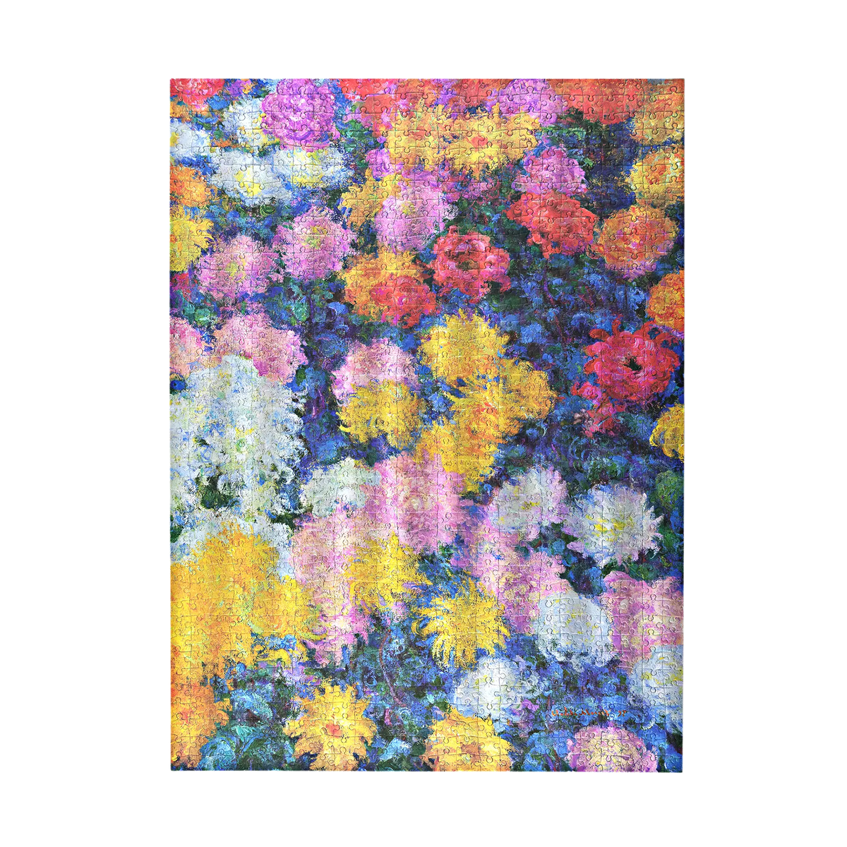Paperblanks Monet’s Chrysanthemums 1000-Piece Jigsaw Puzzle – detail view